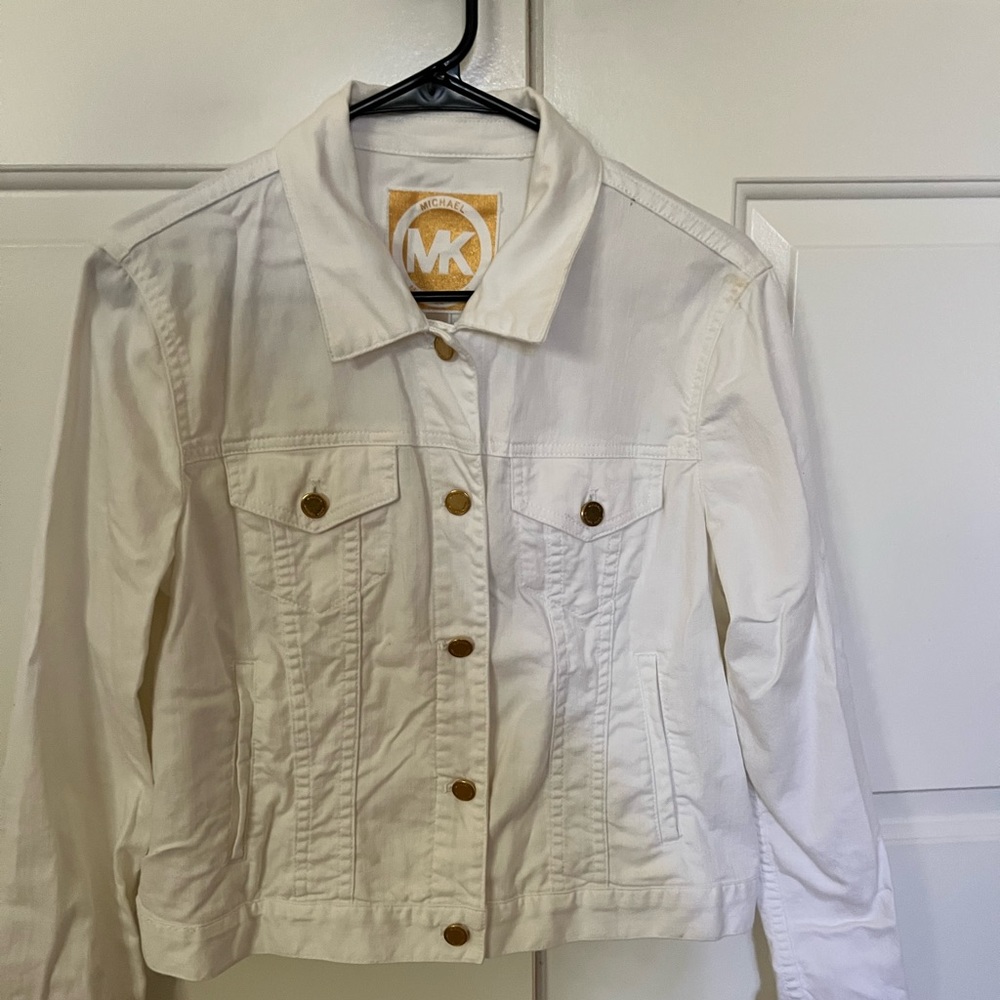 Michael Kors white jean jacket excellent condition